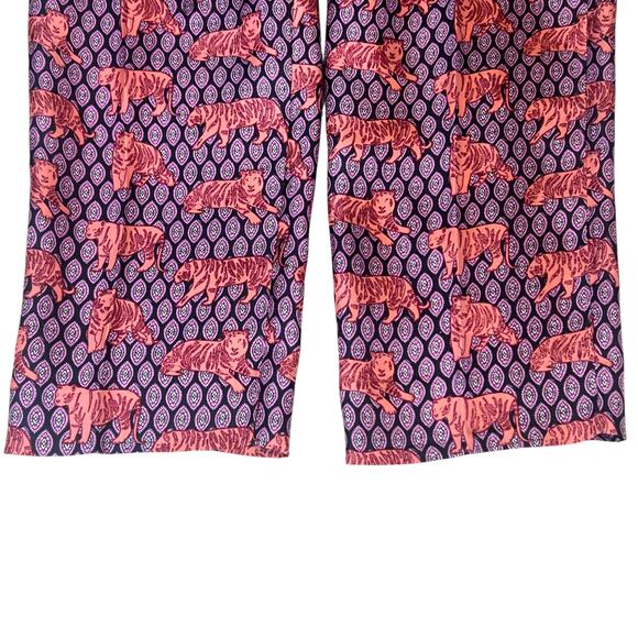 J.Crew Collection Silk Pull-On Easy Pants in Roaming Tigers Size 6 - Picture 7 of 10